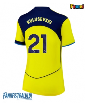 Tottenham Hotspur Dejan Kulusevski #21 Tricou Fotbal Replică 2025-26 Femei Treilea